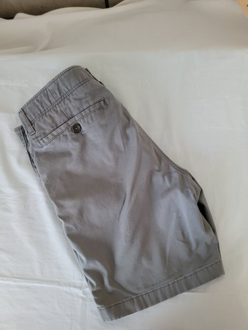 Grey Mens Flat Front Shorts Size 34W True Craft